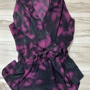 Guess Pink and Black Patterned Top